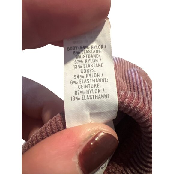 Offline by Aerie 7/8 Leggings-Hi-Rise-Seamless Macrame Braided Sides-Mauve-M - Picture 7 of 8